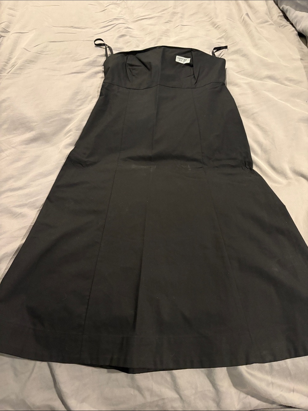 GAP Black Strapless Fit-and-Flare Dress